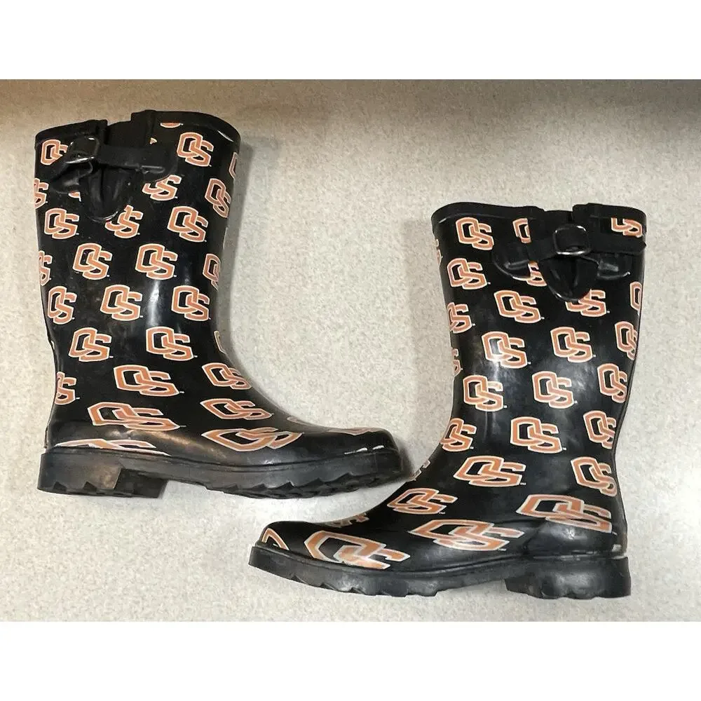 Campus Gear -Oregon State Beavers Women’s 10 Rubber Rain Boots College OSU- NCAA